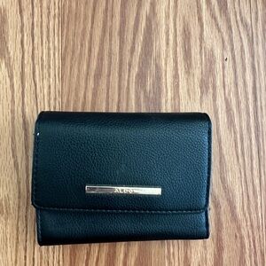 Aldo Black Leather Card Holder